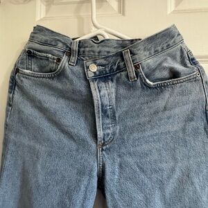 Agolde Criss Cross Upsized Women's Straight Leg Jeans - Light Blue